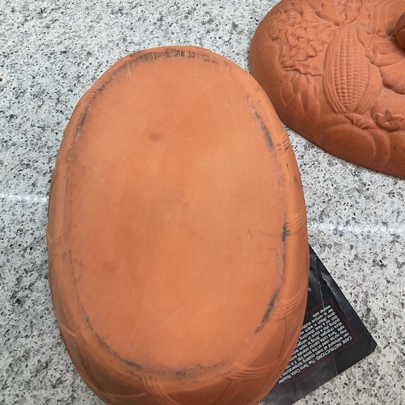 VINTAGE BOSTON WAREHOUSE TERRA COTTA DOUBLE HANDLE DUTCH OVEN BAKING DISH W/LID - Picture 7 of 10